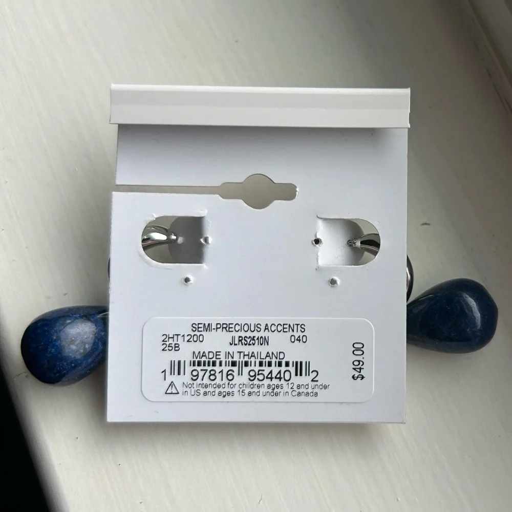 Lucky Brand Blue Stone Drop Earrings - Picture 4 of 4